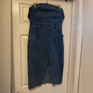 Brand New with tag strapless denim dress